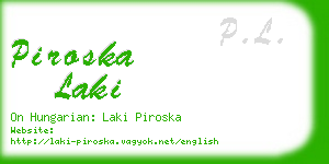 piroska laki business card